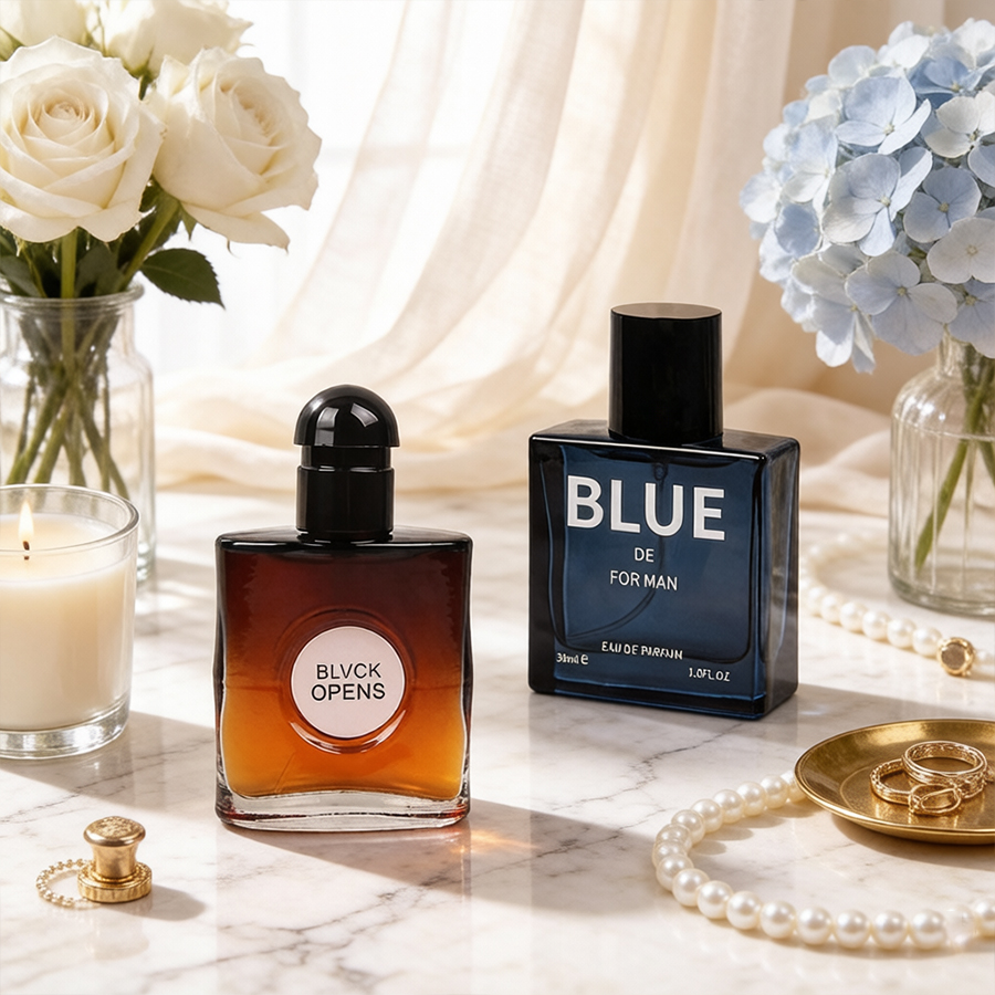 Perfume Fragrance Blue - น้ำหอมบลูสำหรับผู้ชายและผู้หญิง กลิ่นผลไม้ผสม น้ำหอมกลิ่นอ่อนโยน สีฟ้าอ่อน น้ำหอมสำหรับนักธุรกิจชาย