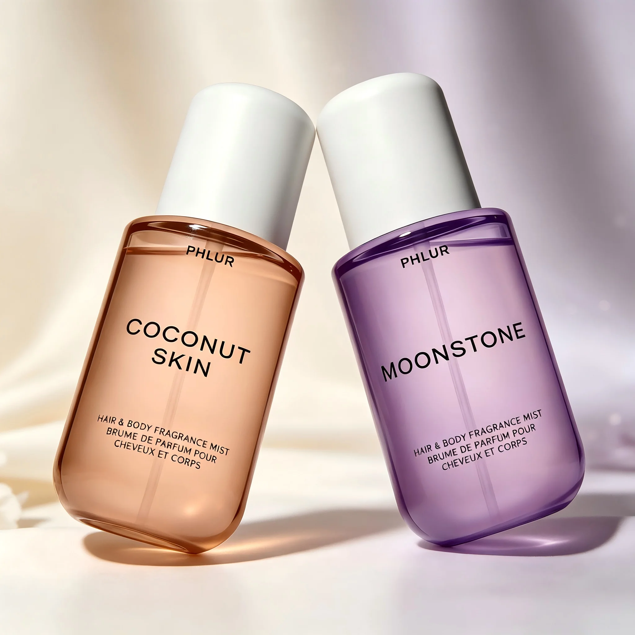 Perfume Scent Fragrance - PHLUR ชุดสเปรย์น้ำหอมสำหรับผิวและผมกลิ่นมะพร้าวและมูนสโตน 2 ชิ้น ขนาด 8