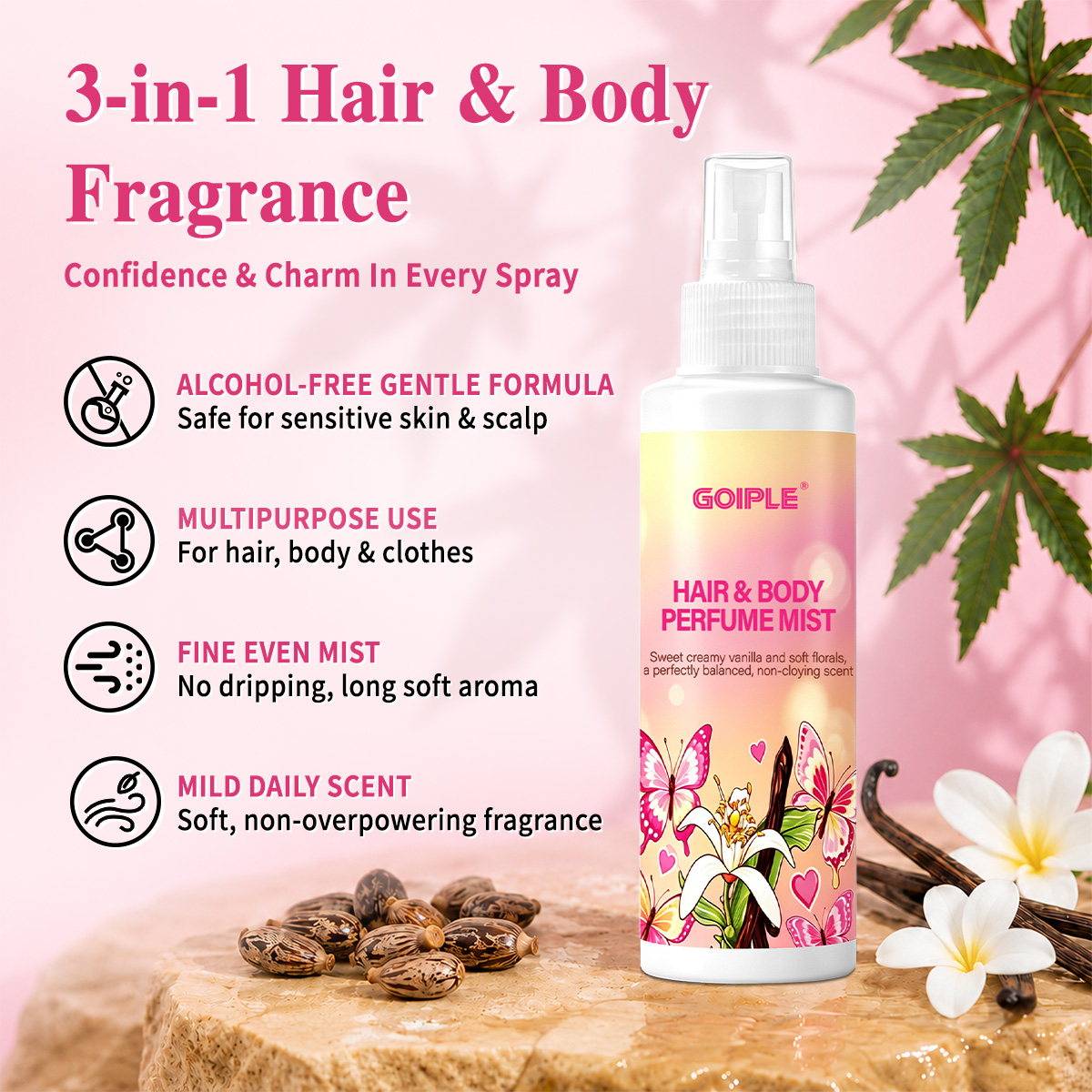 สเปรย์น้ำหอมสำหรับผมและผิวกาย  - Perfume Fragrance Mist บทวิจารณ์และราคา
